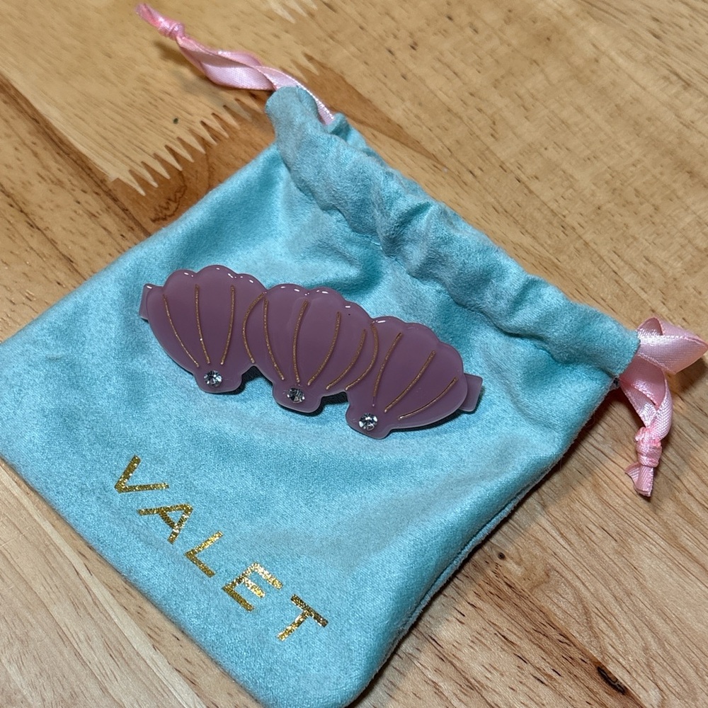 Pink Shell Hair Clip VALET brand AUS